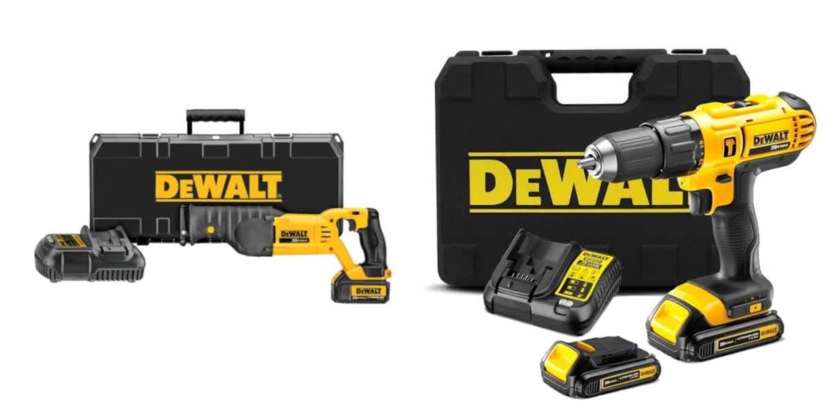 Kit Serra Sabre e Parafusadeira DEWALT, uma das recompensas do programa DF Pontos